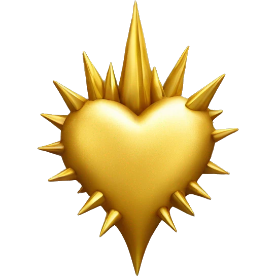 gold spiked heart emoji