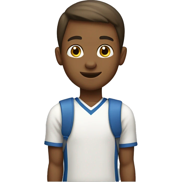 a schoolboy plays sports emoji