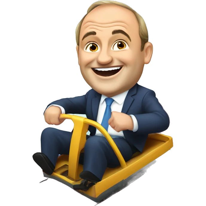 Liberal Democrat leader Ed Davey on a rollercoaster, smiling emoji