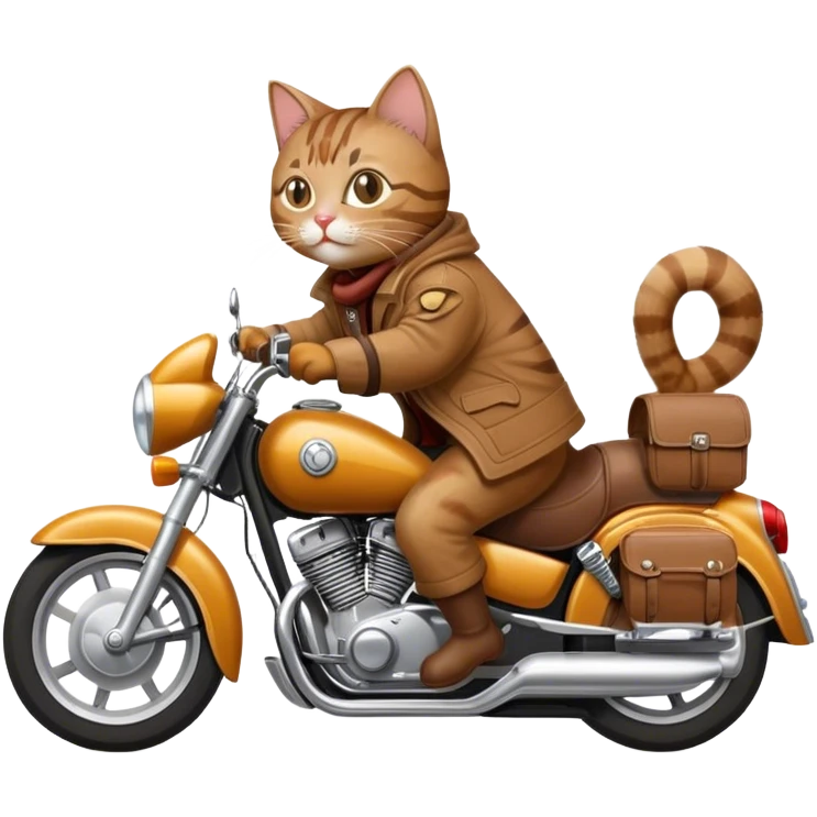 Cat on motorcycle  emoji