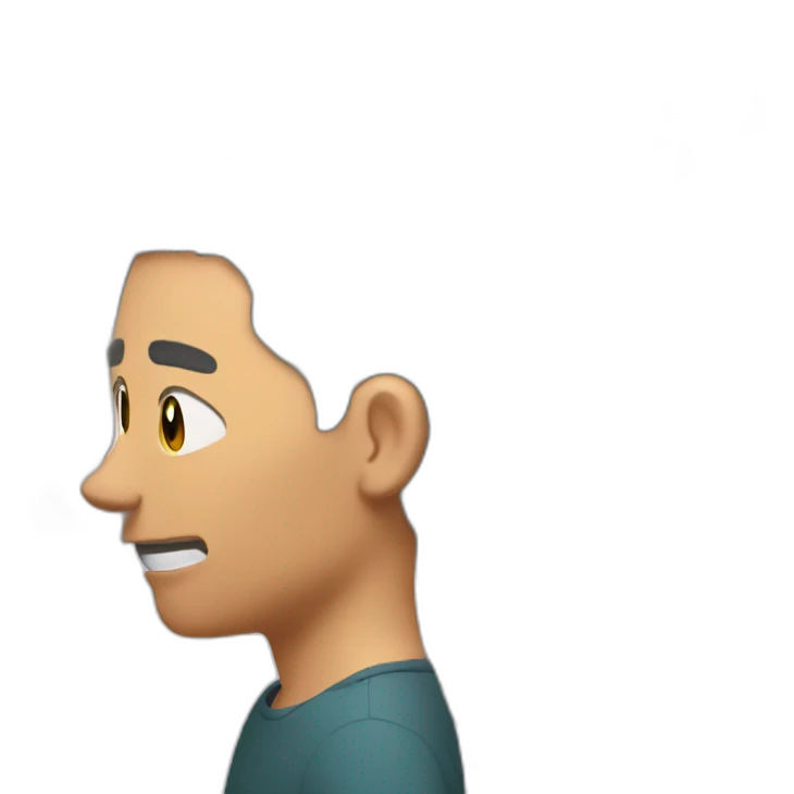 Nervously putting hair behind ear emoji
