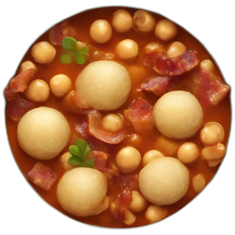 stew with chickpeas, chorizo ​​and bacon emoji