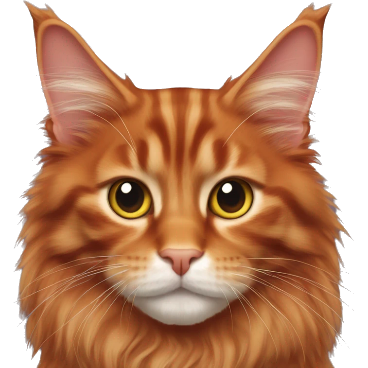 red Maine Coon cat emoji