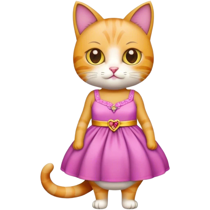 Cat wearing a dres emoji