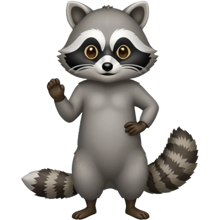 full body view Raccoon emoji