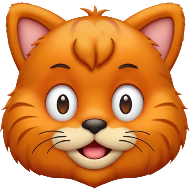 Garfield emoji making silly face emoji