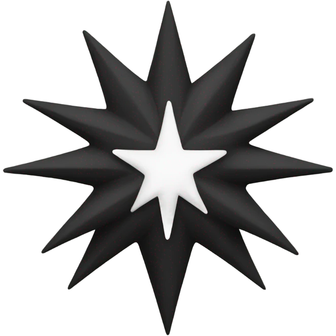 Black seven pointed star emoji