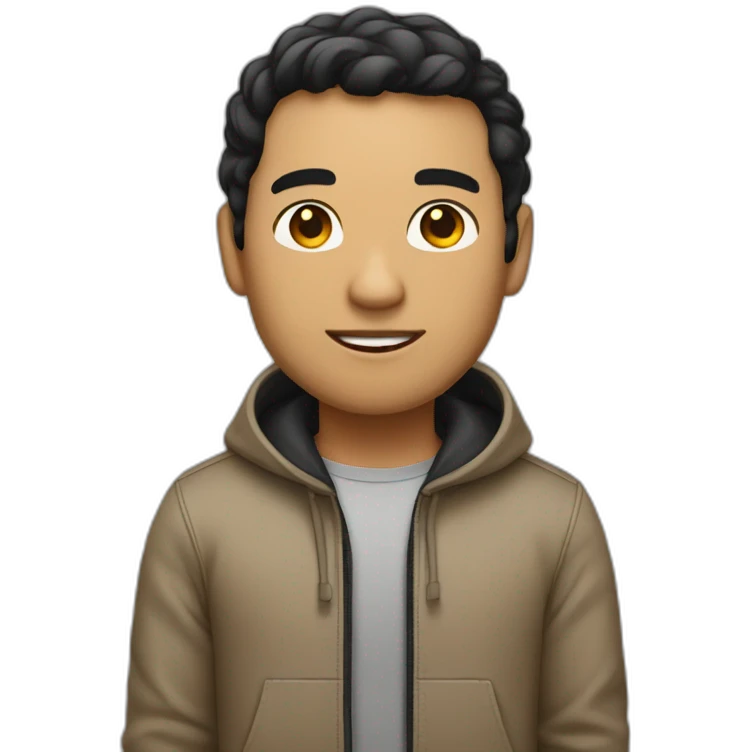 developer with mac laptop in front light skin tone and black hair emoji
