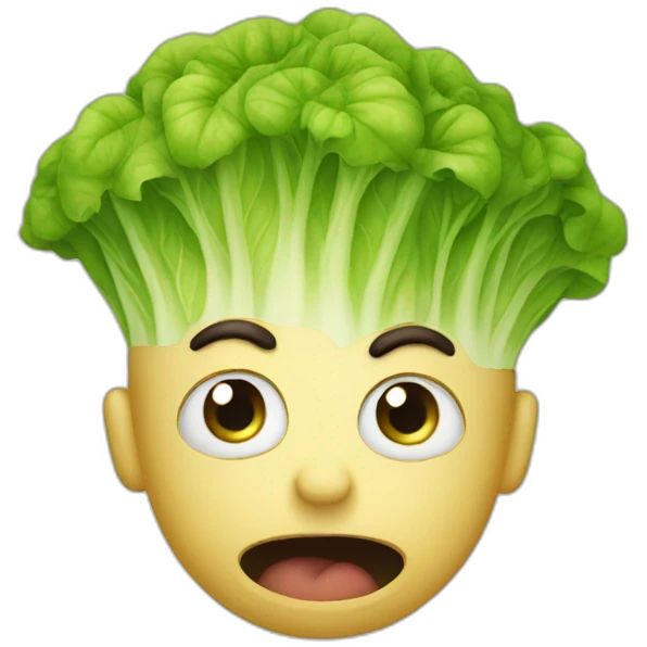 nervous lettuce emoji