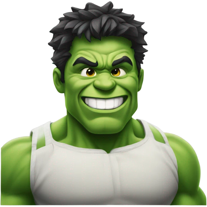 Smart Incredible Hulk smiling emoji