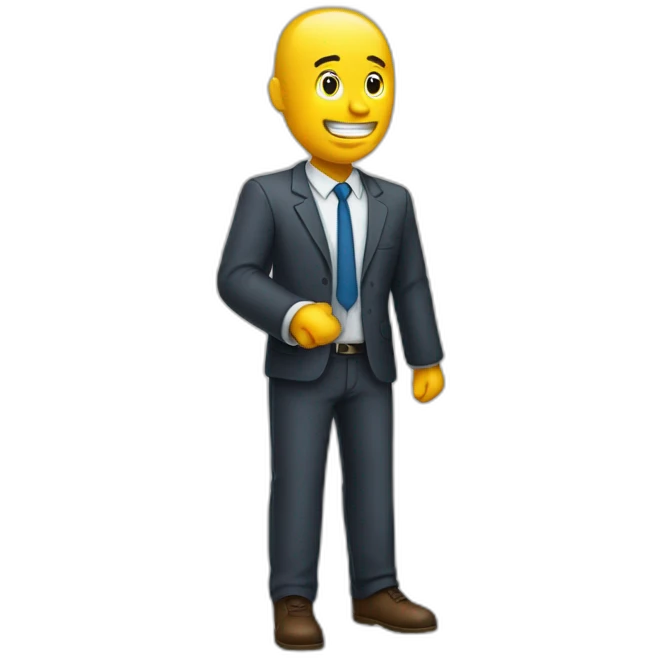 offfice employe shakings hands to boss emoji