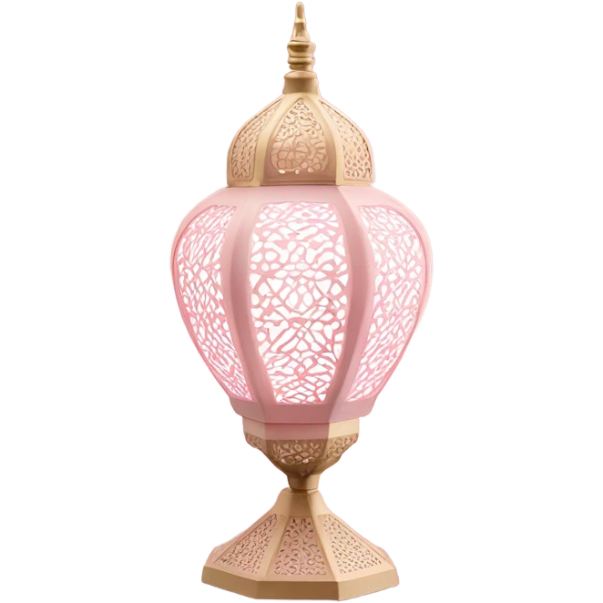 pastel pink muslim lamp emoji