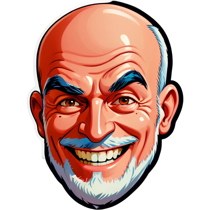 balding guy with a smile emoji