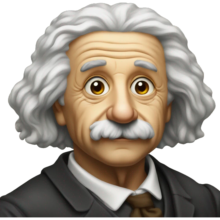 Albert Einstein and the Mona Lisa emoji