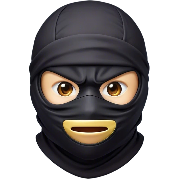 Clash of Clans aesthetic Comical Ninja Portrait Emoji, Head tilted dramatically with an exaggerated, fun expression and wide, comically expressive eyes peeking from a partially lifted mask, featuring a lean, agile form with playful stealth and natural skin tone, Simplified yet humorously expressive features, highly detailed, glowing with a slightly sassy shadowy glow, high shine, dramatic yet playful, stylized with an air of cheeky ninja mischief, soft glowing outline, capturing the essence of a meme-worthy ninja who blends humor with stealth into viral fame! emoji