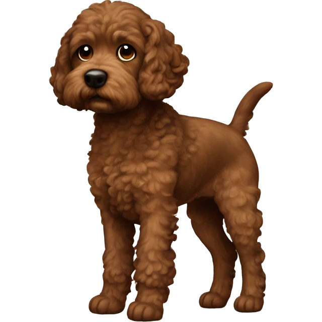 A little cut brown dog cocapoo emoji