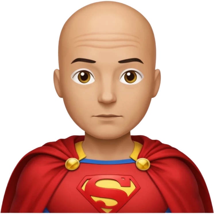 Superhero bald emoji