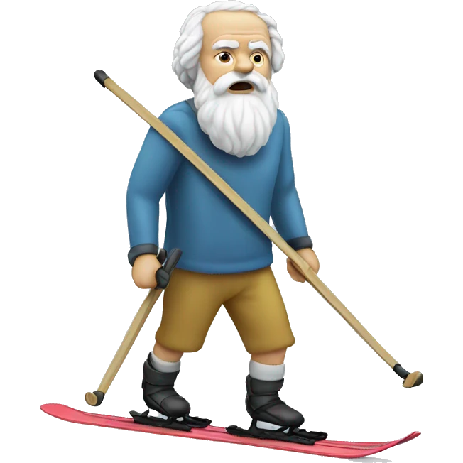 Socrates on skis  emoji