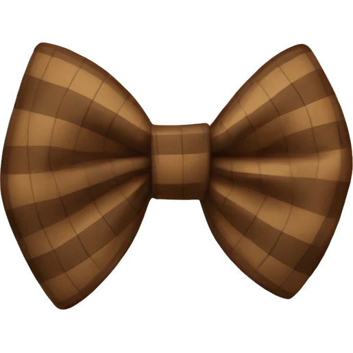 brown plaid bow emoji
