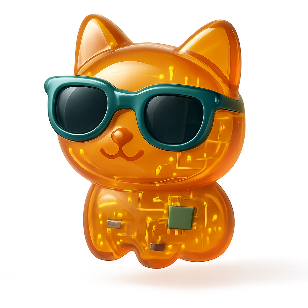 Cat wearing sunglasses emoji