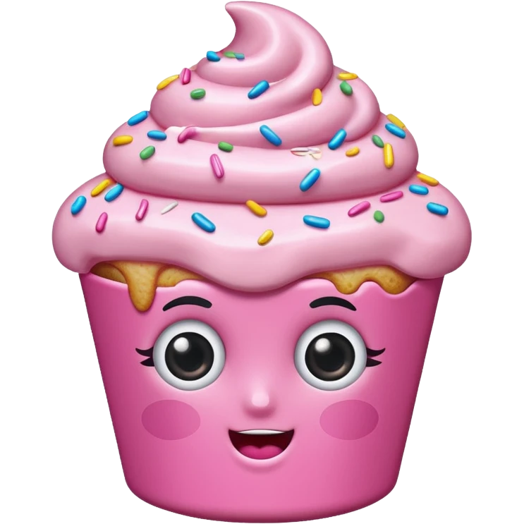 sweet treat with accessories and eyes emoji