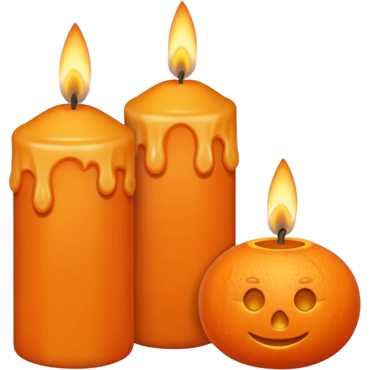 orange candle emoji