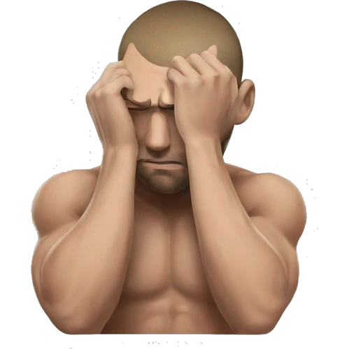 mma fighter holding his head emoji