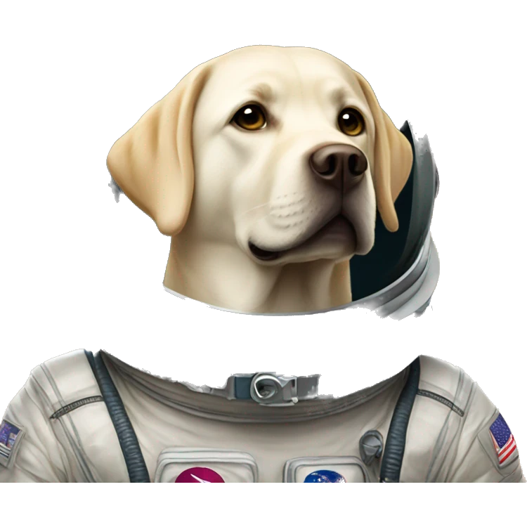 Labrador retriver in space suit emoji