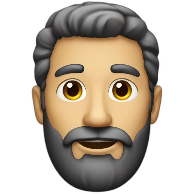 Hombre barba sofa emoji