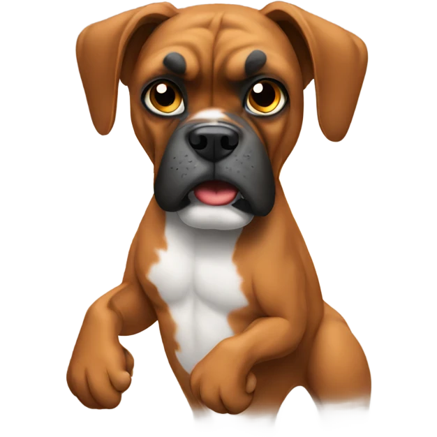 boxer dog boxing  emoji