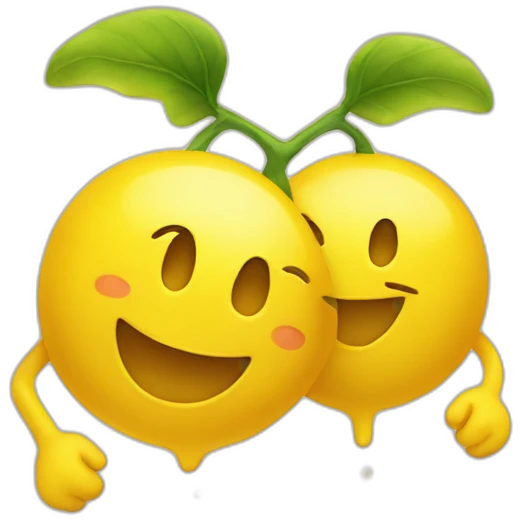 Two Smiling yellow blobs emoji