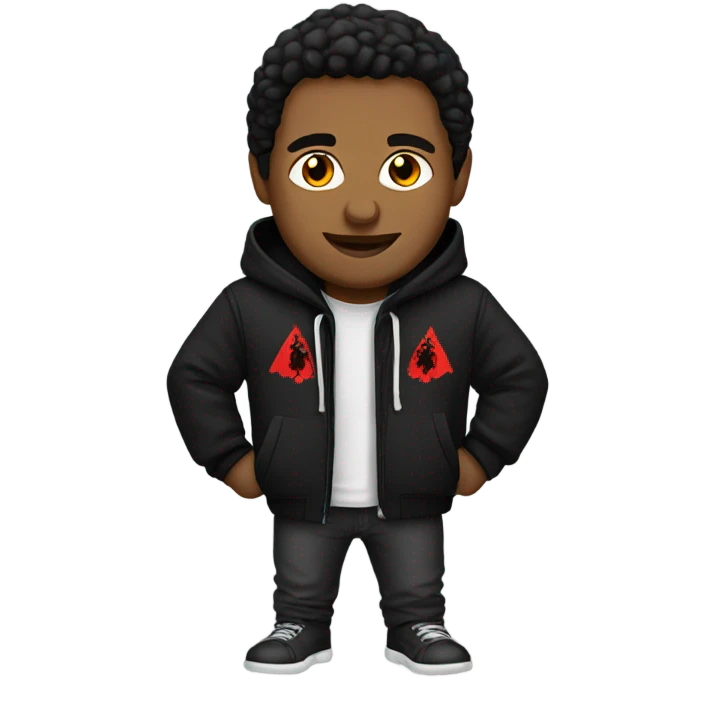 A man wearing an albanian hoodie emoji