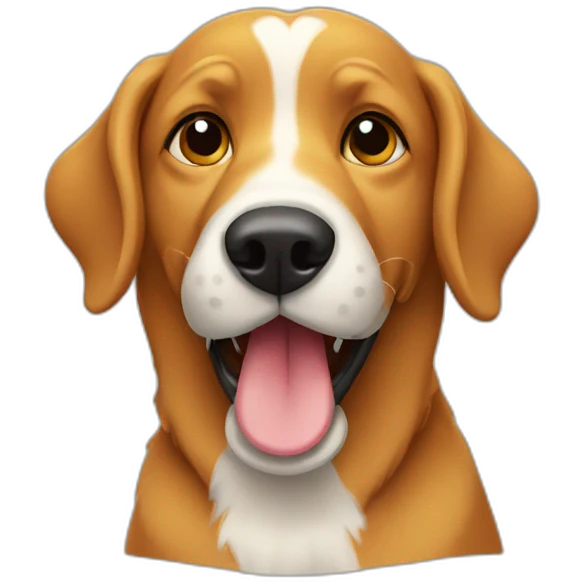 Dog drinking beer emoji