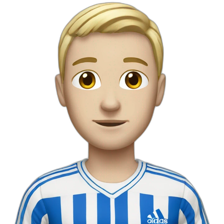 White adidas with blue strips emoji