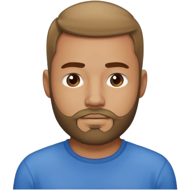 Guy with chinstrap beard and shirt that says simp emoji