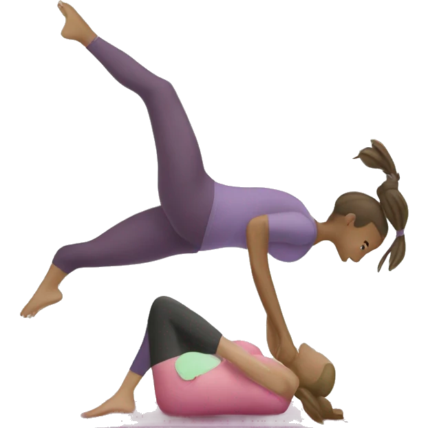 girl pilates nature emoji