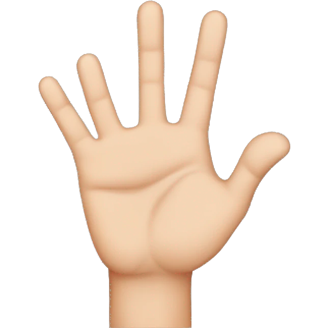 Hand three sign emoji