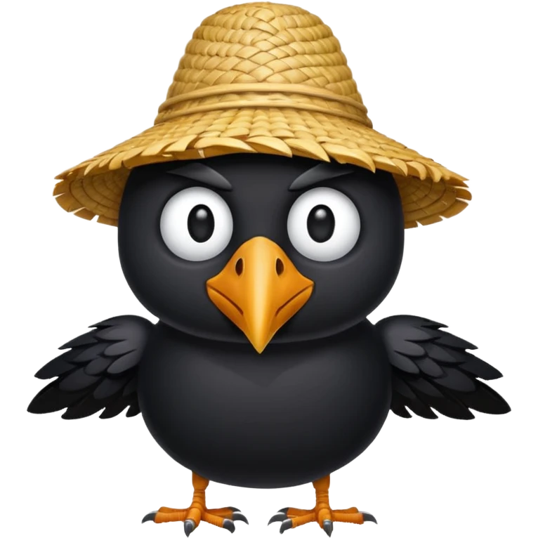 straw crow emoji
