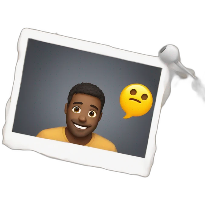 In a video call emoji