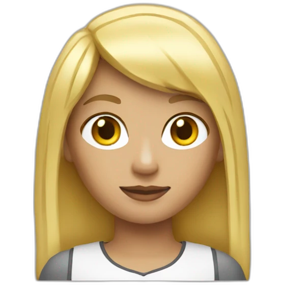 Blondy with a bang in Nike costume emoji