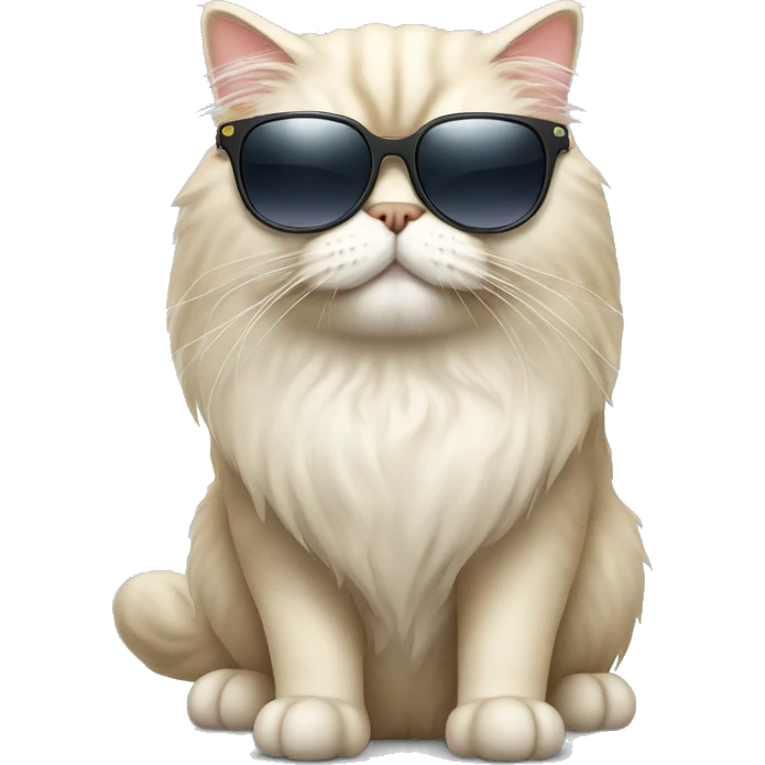 Persian cat with sunglass  emoji
