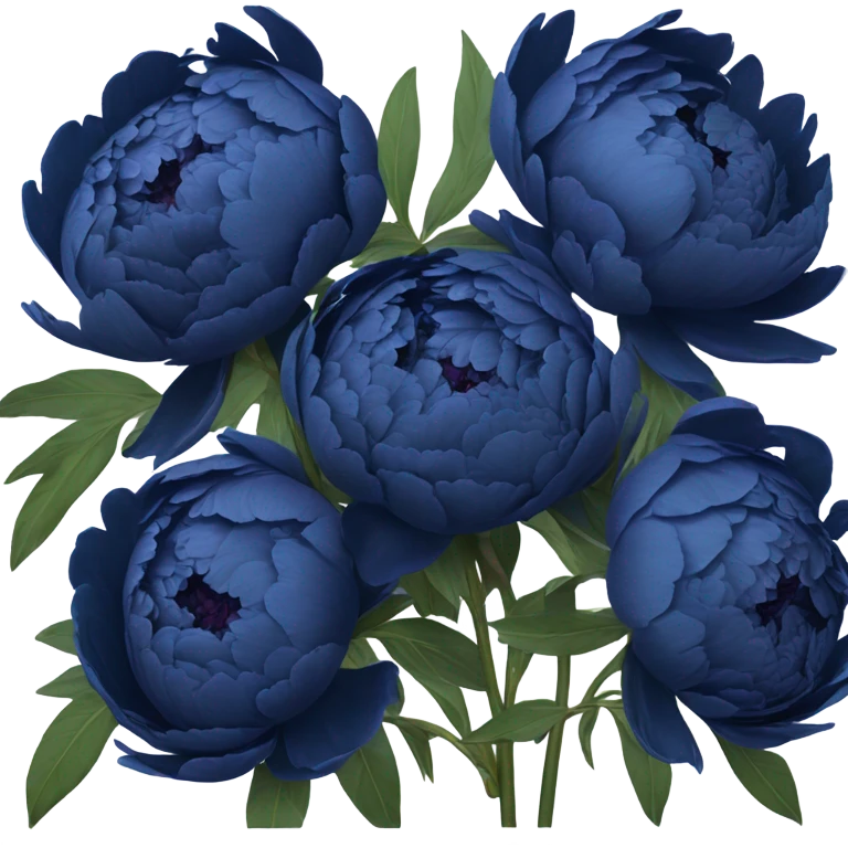 dark blue peony bouquet emoji