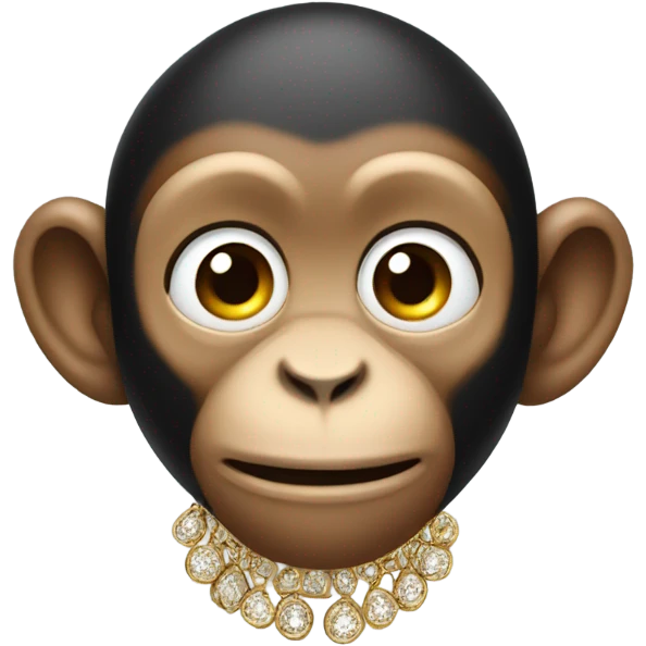 Monkey with earrings  emoji