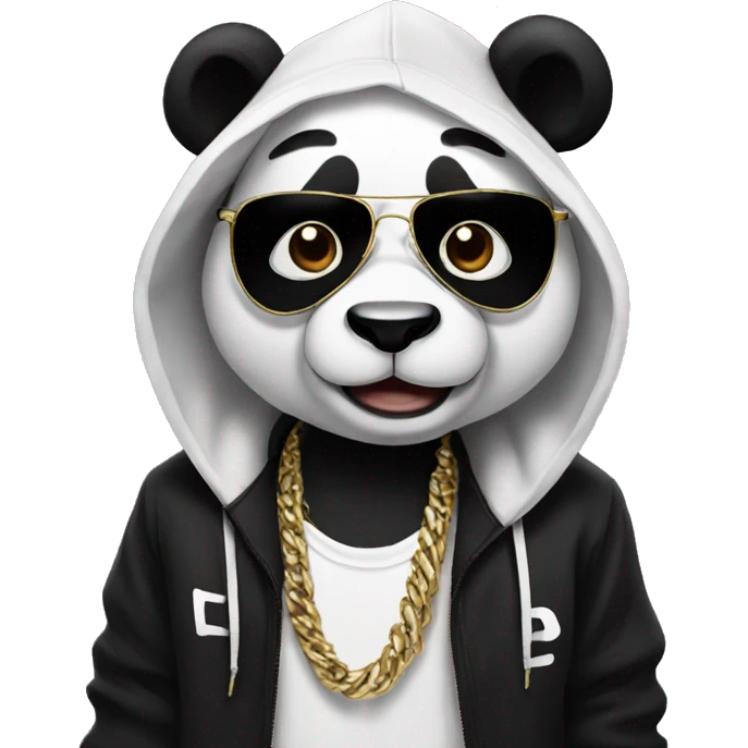 Rapper panda emoji