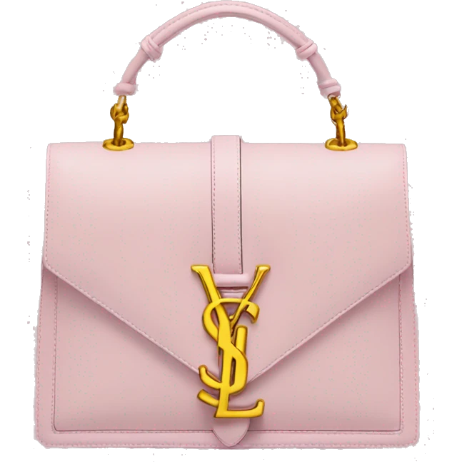 Light pink ysl shoulder bag emoji