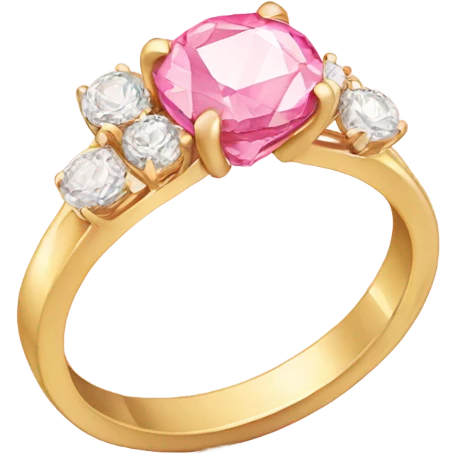 Pink diamond ring emoji