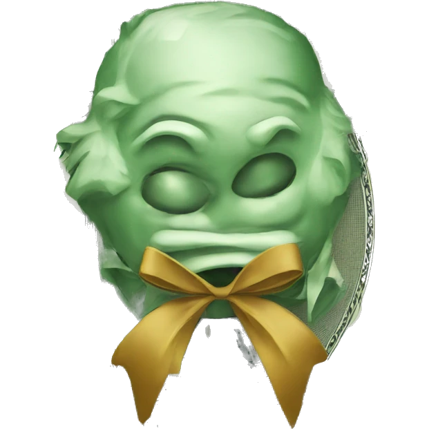 Money with bow emoji