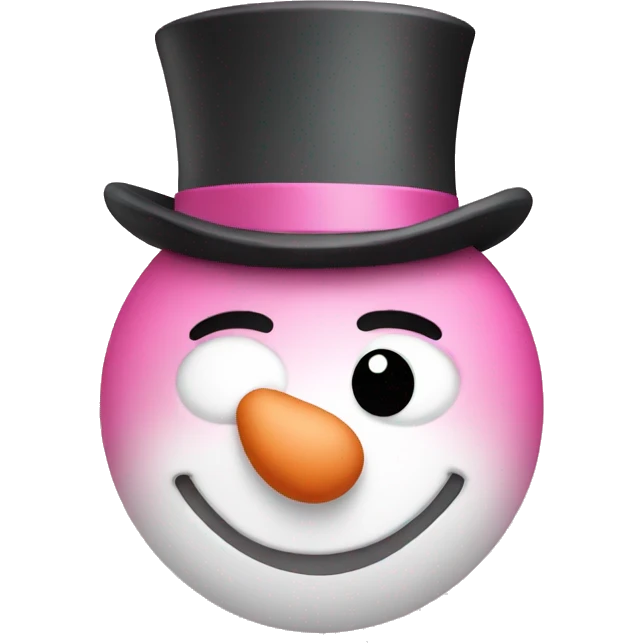 Pink Snowman emoji
