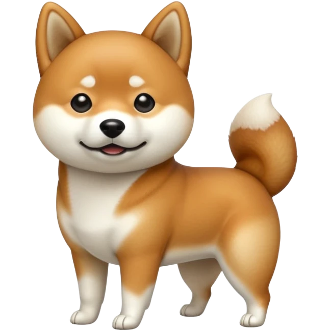 A Shiba Inu is defecating emoji