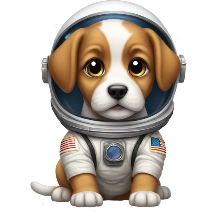 astronaut puppy emoji
